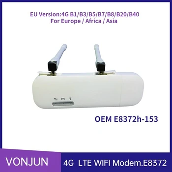 Desbloqueado OEM E8372h-153 E8372h-517 LTE WIngle 4G Cartão Sim Roteador sem Fio E8372 Além de Antena