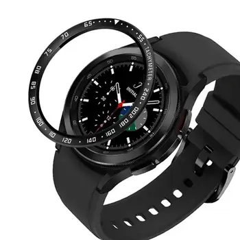 Moldura de Aço inoxidável do Anel Para Samsung Galaxy Watch4 Clássico 46mm Molduras Para Samsung Galaxy Watch 4 Smart Relógios Acessórios