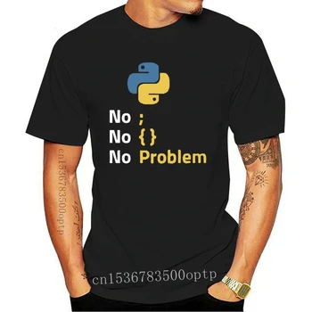 O Homem De Roupas Masculina Da Nova Camiseta Python Programador Da T-Shirt Das Mulheres T-Shirt Tees Topo