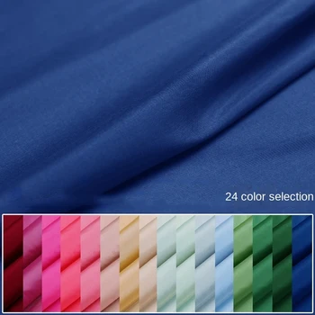 Cor sólida MulberrySilk Tecido Tafetá Nítidas Vestido de Guarda-chuva Camisa de lã de cabra Forro de Luz cor-de-Pano de Tecidos Por Metro