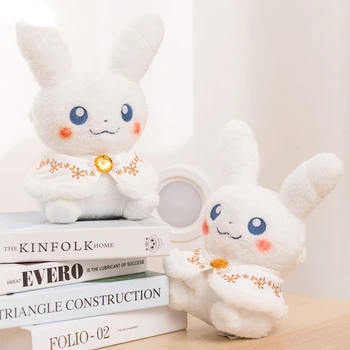 27cm Monstro de Bolso Branco de Inverno de Pikachu Limitada Furão de Pelúcia Boneca de Anime Japonês de Almofadas Brinquedo infantil Presente de Natal