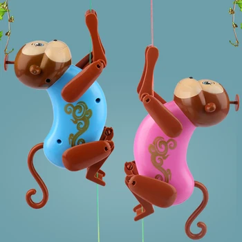 Leuke Blauw Roze Kawaii Aap Klim De Touw Speelgoed Dier Pop Ouder-tipo Interactie Spelen Verjaardag geschenken