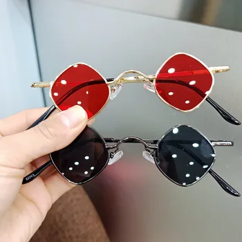 HKNA 2022 Lindo Óculos de sol Retro Crianças Engraçado Rhombic Óculos de Meninas/Meninos Pequenos Óculos Espelho Vintage Gafas De Sol Hombre