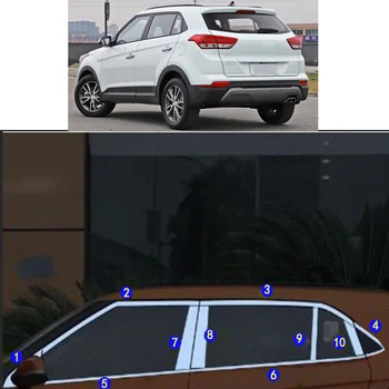 Estilo carro Adesivo Decore Pilar Janela Faixa do Meio Moldura Capas de Peças Para Hyundai ix25 2014 2015 2016 2017 2018 2019