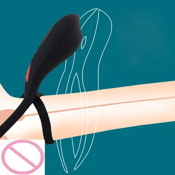 Anel Peniano Vibratório Retardar A Ejaculação Galo Anel De G-Spot Vibrador Para Casais Brinquedos Sexuais Para Os Homens Vagina, Clitóris Estimular Anéis