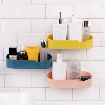 Multifuncional prateleira de casa de banho wc prateleira de parede de plástico de acabamento rack agregado familiar não acumular água