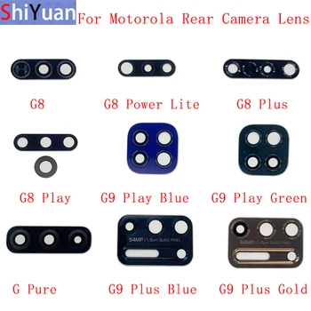 2Pcs de Volta Lente Traseira da Câmera de Vidro Para Motorola Moto G8 G8 Power Lite G8 Mais G6 G7 G9 Jogar G Pura G9 Plus Câmera, Lente de Vidro