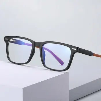 Óculos De Armação De Plástico Nova Chegada Anti-Blue Ray Do Estilo Dos Homens Retângulo Óculos Completo A Rim Retro Óptico De Óculos De Venda Quente