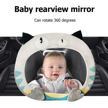 Bebê Espelho Retrovisor Ajustável Ângulo Amplo De Bebê Do Carro De Trás Do Assento De Espelho De Vista Traseira Crianças Monitor Do Bebê Espelho De Segurança De Acessórios Para Carros