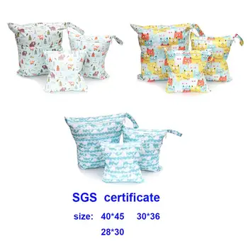 Novo 3 combinações de Conjunto impermeável do diaper bag 40*45 CM 30*36cm 28*30cm ciclo de usar lavável bebê sacos de fralda