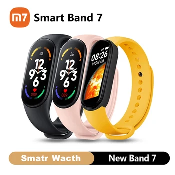 M7 Banda 7 Smart Watch 7 Mulheres Homens Taxa de Coração Smartwatch de Fitness Tracker Pressão Arterial Digital Sport Pulseira para Mi Banda 7 6pro