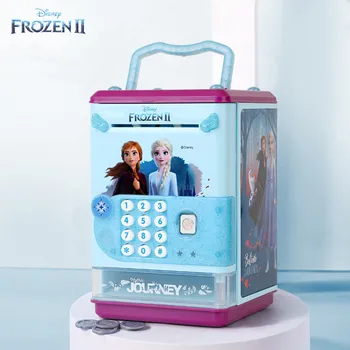 Disney Congelados Eletrônico Mealheiro Safe Kids Caixa de Dinheiro Digital Moeda Dinheiro Economia de Seguro de impressões digitais Mini Máquina ATM Dom Crianças