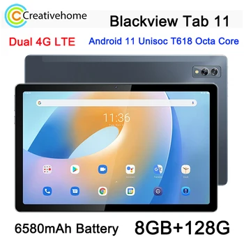 Blackview Guia 11 Tablet Dual SIM 4G LTE 10.36 polegadas, 8GB+128GB Android 11 Unisoc T618 Octa Core 2.0 GHz 13.0 MP+8.0 MP câmera 6580mAh