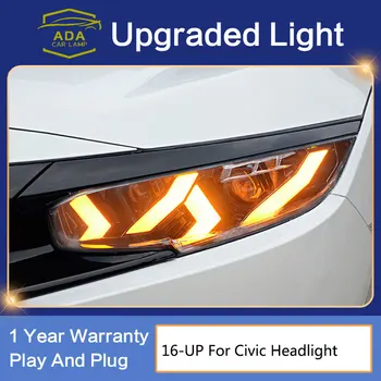 Luzes do carro da Honda para o Civic G10 Faróis Montagem Completa de LED DE 2016, Ano de Luz Frontal Com a Dinâmica do Sinal de Viragem