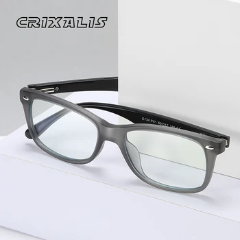 CRIXALIS de Negócios Retângulo Computador Óculos Unissex Óptica Flexível Quadro de Luz Azul Bloqueio de Óculos de Homens, Mulheres UV400