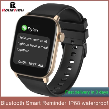 Rollstimi Smart Watch Homens Senhora de Moda Full Touch Monitor de Pressão Arterial de Fitness Tracker Esporte inteligente do punho do esporte Relógio Inteligente