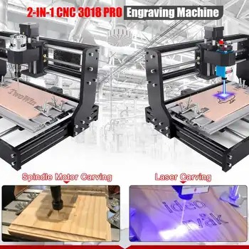 CNC 3018 Atualização Máximo de Metal, Máquina de Gravura GRBL Controle de 3 Eixos de Corte CNC Router DIY Gravador do Laser de Madeira Desejo Máquina