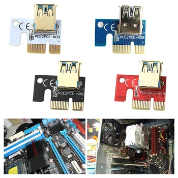 PCI-E 1X Adaptador PCIe X1 para USB 3.0 Adaptador de Instalação do Plug-In Resistente para PCIe Riser