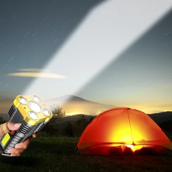 Portátil Brilhante Super do DIODO emissor de luz Tocha da Lanterna elétrica Recarregável de Vida à prova d'água para Camping, Caminhadas, Viagens de Aventura Iluminação Exterior