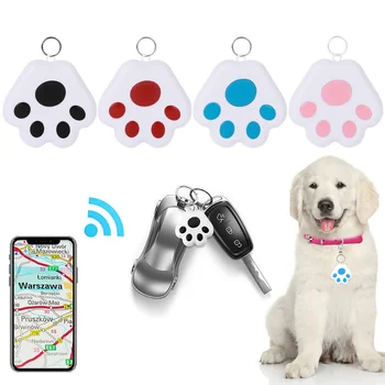 Animal de estimação de Rastreamento Localizador Anti-Lost Mini GPS Bluetooth Rastreador de Gato e de Cão Teclas de Bagagem, Dispositivo de Rastreamento Gato de Estimação e Acessórios para Cães