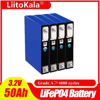 LiitoKala 3.2 V 50Ah lifepo4 células de Lítio de fosfato de ferro para 12V 52Ah bateria recarregável diy de armazenamento de energia solar