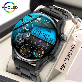 2022 NFC Smartwatch Homens AMOLED 390*390 HD Tela Sempre mostra O Tempo de Chamada Bluetooth IP68 Waterproof a Smart Watch Para Xiaomi