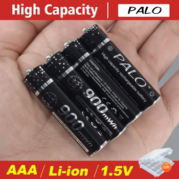 PALO 900mWh de 1,5 V AAA bateria do Li-Íon Bateria Recarregável de Alta Capacidade da bateria Li-ion Bateria AAA Para a Tocha Lanterna farol de Bateria