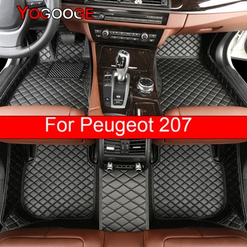 YOGOOGE Carro Tapetes Peugeot 207 207CC 207SW Pé Coche Acessórios Tapetes