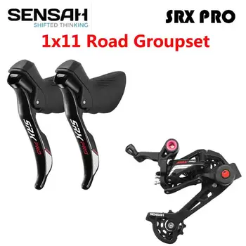 SENSAH SRX PRO 1x11 Velocidade de 11 de Bicicleta de Estrada de Transmissão de IST R/L Shifter + dropouts Cascalho-Bicicletas de Ciclo-Cross