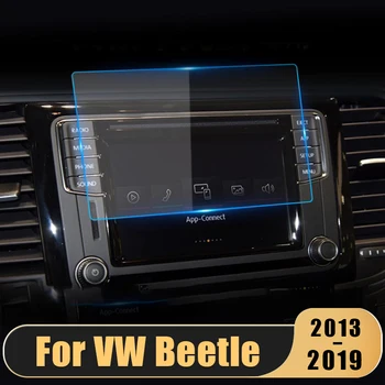 A Volkswagen VW Beetle 2012 A 2016 2017 2018 2019 Navegação de Carro Protetor de Tela LCD de Vidro Temperado de Filme Adesivo Acessórios