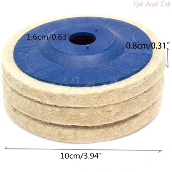 1PC 100mm Lã Roda de Polimento Polimento Almofadas rebarbadora Roda de Feltro para Polimento Disco Polidor de Venda Quente