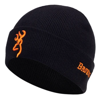 Novo BROWNING bordado chapéu de lã Moda unissex quente de esqui chapéus de outono inverno Casual Beanies Chapéu de Malha de Hip-hop Skullies Chapéus