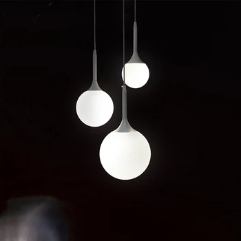 Castore Pingente de Luz Branca, Bola de Vidro, Luzes de Design italiano lâmpada de Suspensão Bar Interior, de Cozinha café escandinavos luz