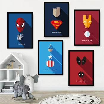 Vingadores da Marvel Comics Tela de Pintura super-Herói Homem de Ferro Aquarela Pôsteres e Impressões de Arte de Parede Imagem para Decoração de Sala de estar
