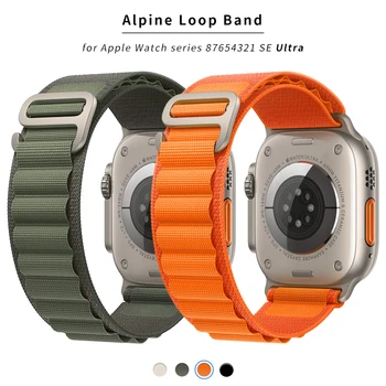 Alpine loop de banda para a Apple pulseira de 49mm 44mm 40mm, 45mm 41 42 mm 38 mm e 45 mm pulseira iWatch Ultra série 8 7 6 5 3 SE