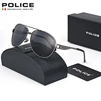 POLÍCIA Tendências da Moda Retrô Óculos de sol Para Homens Moda Clássica Marca de Óculos Polaroid Aviação de Condução Óculos de sol