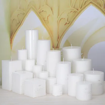 5cm diâmetro de casamento personalizado vela Clássico cilíndrica velas brancas em estilo Europeu, pequeno e romântico jantar à luz de velas velas