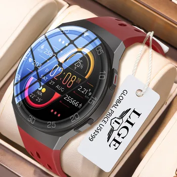 LIGE 1.28-polegadas Tela colorida sensível ao Toque do Esporte Smartwatch de Fitness Tracker Pulseira Impermeável Senhora Homens Inteligentes Relógio Para Android iOS