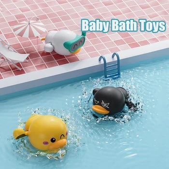 Novos Brinquedos Banho Patos Para Crianças, Piscina, Banheira De Brinquedo Jogar Água Um Relógio De Banhos De Banheira Pequeno Bonito Pato Brinquedos Para As Crianças