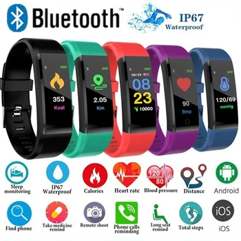 696 Bluetooth 115 Mais Inteligente Pulseira para Monitor de frequência Cardíaca do Esporte Relógio de Fitness Tracker Pulseira Impermeável Inteligente Pulseira PK Z2