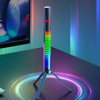 Novidade LED RGB Ambiente a Luz da Noite Tira Música de Controlo de Som 3D, Jogos de Luzes de Captação de Lâmpada Ritmo Para a Barra de Carro Festa de Áudio Decoração