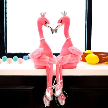 30cm Elétrica Flamingo Brinquedo de Pelúcia Cantando e Dançando de Aves Selvagens Flamingo um Animal de Pelúcia Figurino Divertido Quebra-cabeça para Crianças