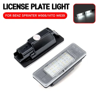 2pc LED Número de Licença Placa de Luz a Lâmpada Para o Mercedes-Benz Sprinter W906 de 2006-sobre /Vito W639 Mercedes Benz para o Sprinter 2003-2014