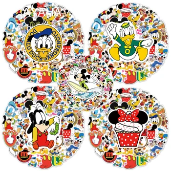 50pcs dos desenhos animados de Disney do Mickey Mouse Adesivos para Crianças DIY Scrapbooking Bagagem Laptop Diário Impermeável Bonito Adesivo de Decalques de Brinquedo