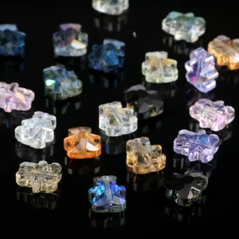 Borboleta, Coração, Forma de Urso Facetada de Luxo AB Austra Vidro de Cristal Solto Artesanato Miçangas para Fazer Jóias DIY Brinco de Acessórios