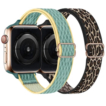Slim ajustável, Alça de Nylon para a Apple Faixa de Relógio de 45mm 41mm 44mm 42mm pulseira correa para iwatch série 7 6 SE 5 4 3 2 bracelete