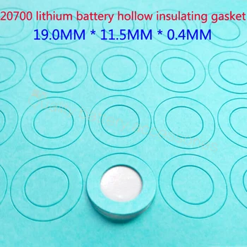 100Pcs 20700 bateria de lítio, de alta temperatura de isolamento junta, oca, cabeça plana da superfície da almofada isolante meson 19MM*11,5 MM*0.04
