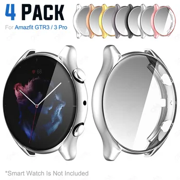 4-Pack de TPU Macio Capa Protetora Para Amazfit GTR3 Completo Protetor de Tela do Shell de pára-choques Casos De GTR 3 / 3 Pro smart watch
