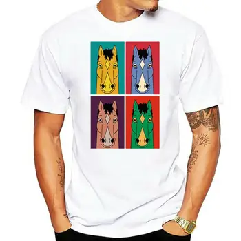 BoJack cartoon pura em torno do pescoço com mangas curtas, homens e mulheres, impressão Digital T-shirt legal camisas