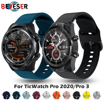 22mm pulseiras Banda para TicWatch Pro 2020 smartwatch Alça de Tic do Relógio Pro 3 Ticwatch GTX E2 S2 Bandas de cinto de Esporte pulseira